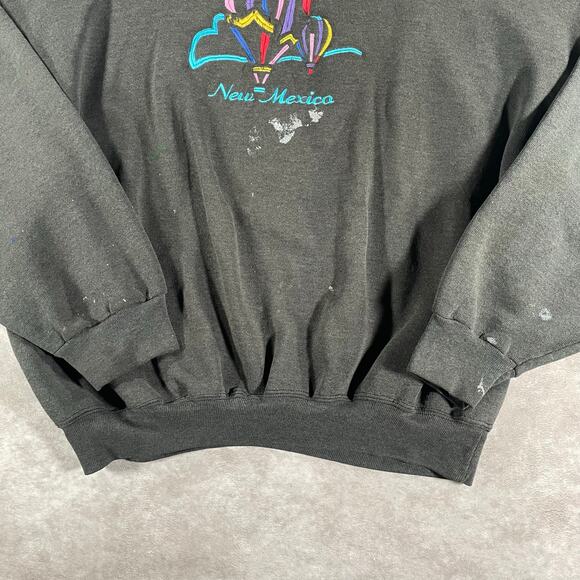 90’s VTG Albuquerque New Mexico Hot Air Balloon Paint Splatter Sweatshirt - Picture 7 of 7